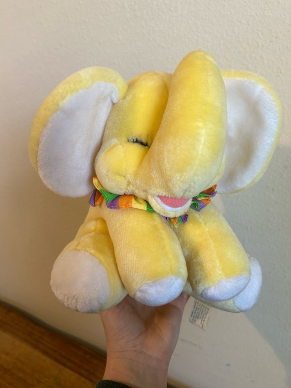 Vintage San Francisco Box Co. Yellow Elephant Plush - You are My Sunshine